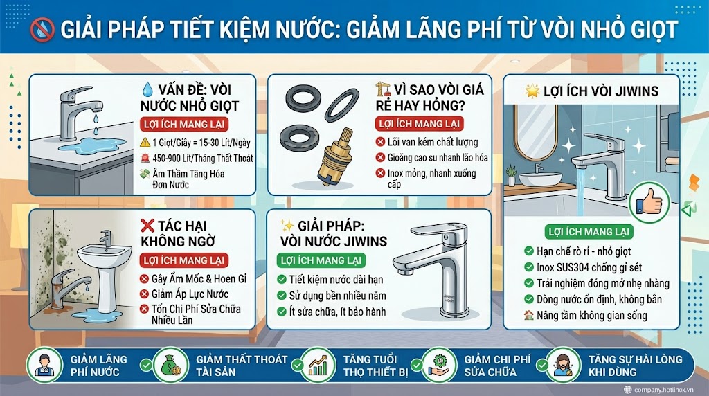 Vòi nước nhỏ giọt: Mỗi tháng đang lãng phí bao nhiêu tiền?